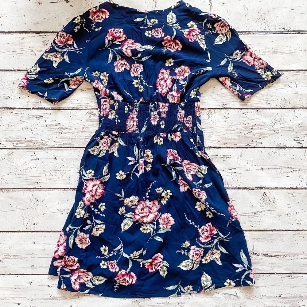 Band of Gypsies Navy Flower Dress - Picture 7 of 7